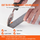 VEVOR 60,5 x 121,3 cm griestu flīzes gludas, baltas, 10 gab. iepakojumā, PVC, ugunsizturīgas