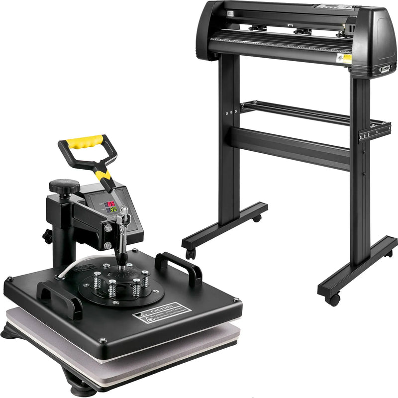 VEVOR Digitālā atvāžamā termoprese 380 x 380 mm ar 711 mm vinila griešanas ploteri un programmatūras komplektu - ZEMLETES.LV