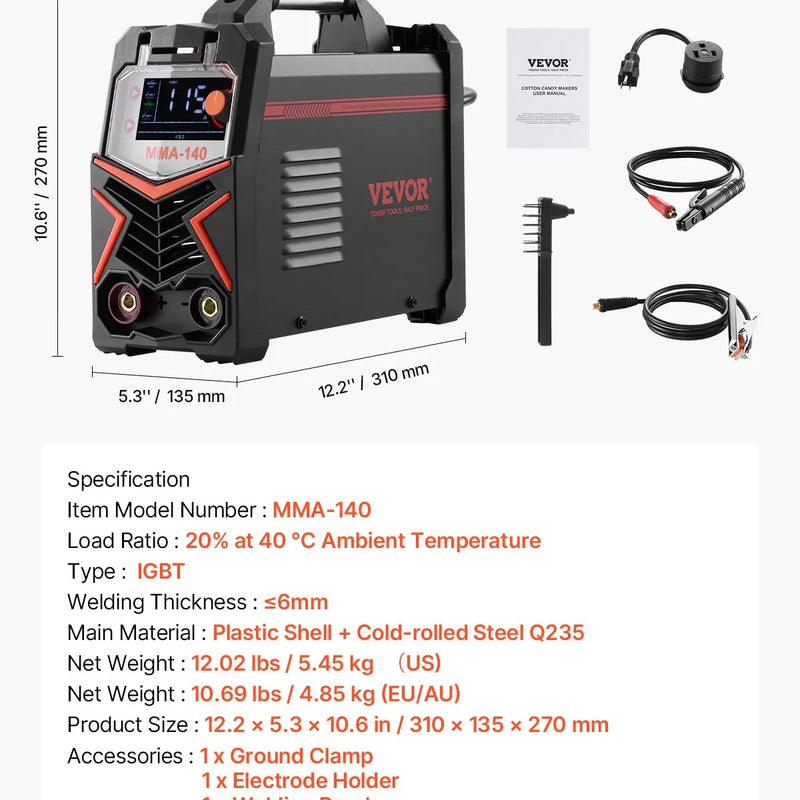 MMA Metinātājs 4-in-1 Metināšanas Mašīna Pulse MMA Lift STICK IGBT Invertorid ar LED