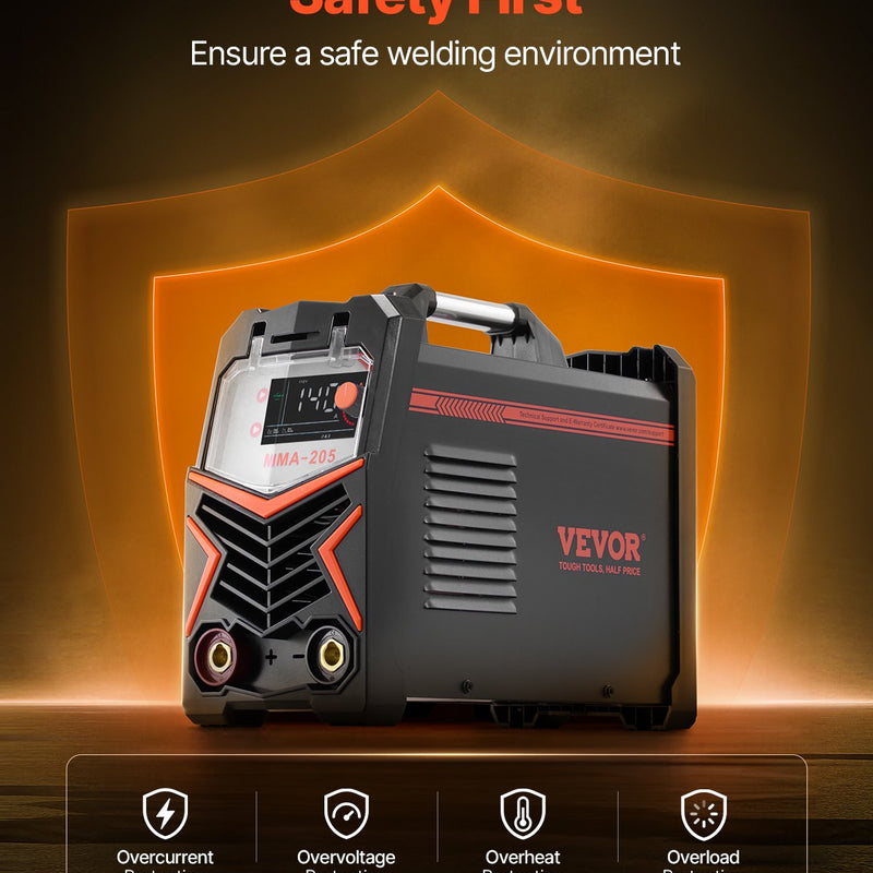 VEVOR TIG metināšanas aparāts 2-in-1 ar Lift funkciju, MMA elektrodu metināšanu, IGBT tehnoloģiju, karsto startu un LED displeju