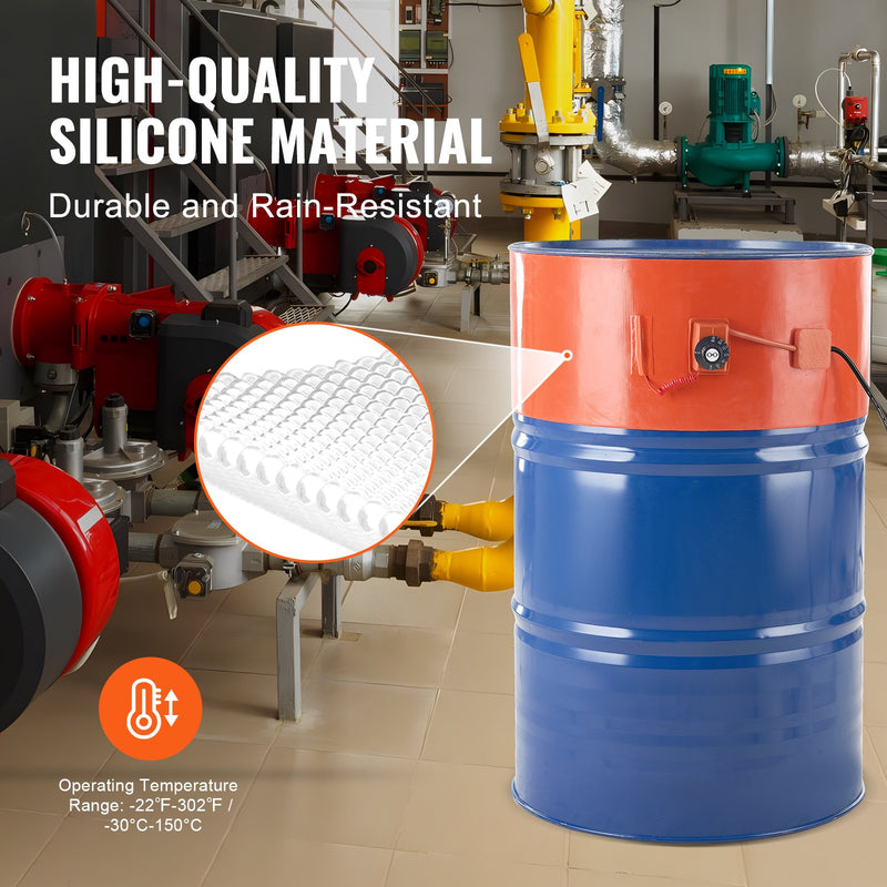 VEVOR metāla mucas sildītājs 208 l, 1200 W, platums 25 cm, regulējams 30-150 °C