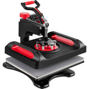 VEVOR 5-in-1 Siltuma prese 30x38 cm, 1000W, 360° rotācija, svārsta veids, sublimācijas mašīna T-kreklu un krūžu drukāšanai, divu cauruļu sildīšana