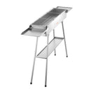 VEVOR salokāms kokogļu grils 0,16 m² ar paceļamu kokogļu paplāti un sānu galdiņiem, nerūsējošā tērauda BBQ grils kempingam un āra pasākumiem - ZEMLETES.LV