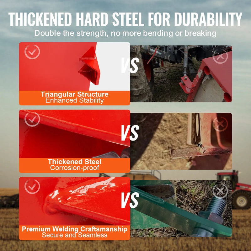 Balasta kaste 3 punktu 1. kategorijas traktoru uzkabēm, kravnesība 363 kg, paredzēta 50 mm sakabes uztvērējam, traktora balasta kaste ar 0,14 m³ tilpumu, izturīgs tērauds, sarkana