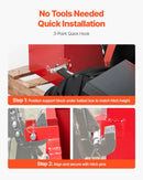 Balasta kaste 3 punktu 1. kategorijas traktoram ar ātro uzkabi, pretatsvars, sarkana