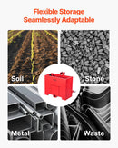 Balasta kaste 3 punktu 1. kategorijas traktoram ar ātro uzkabi, pretatsvars, sarkana