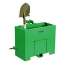 Balasta kaste traktoram, 3 punktu kategorija 1, Easy Tach stiprinājums, pretatsvars, zaļa