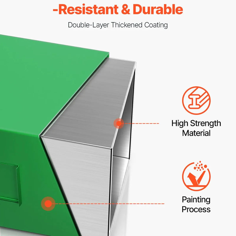 Balasta kaste traktoram, 3 punktu kategorija 1, Easy Tach stiprinājums, pretatsvars, zaļa