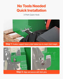 Balasta kaste traktoram, 3 punktu kategorija 1, Easy Tach stiprinājums, pretatsvars, zaļa