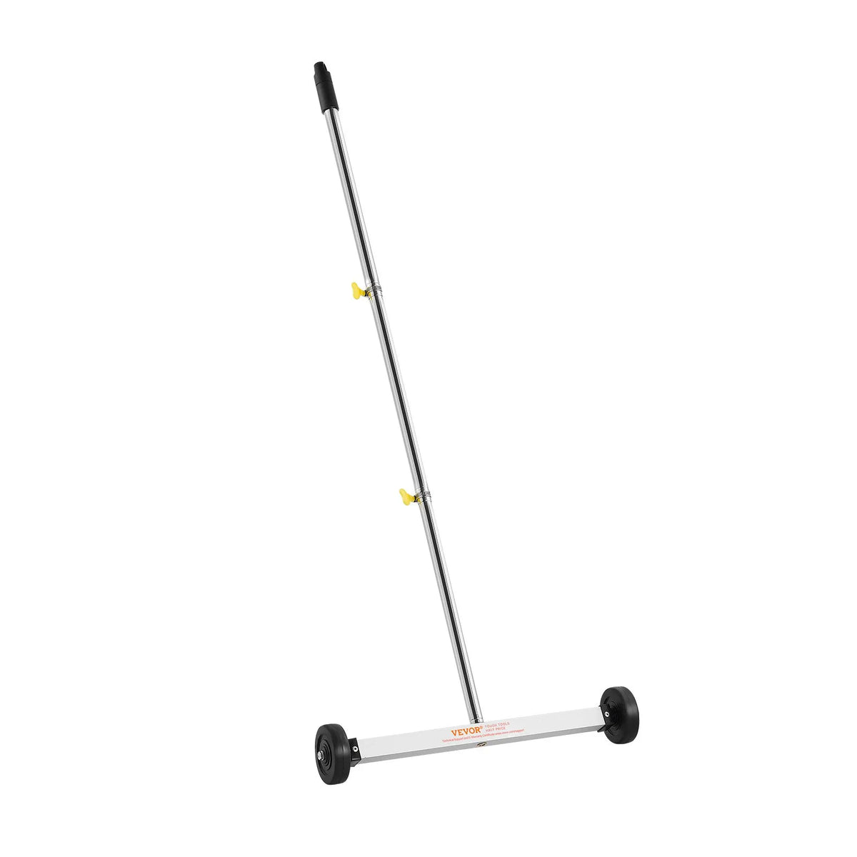 VEVOR Magnetic Sweeper with Wheels 43 cm, 4.5 kg Capacity, Lightweight Magnetic Pickup Tool with Adjustable Handle for Collecting Nails and Screws in Garages and Roof Work