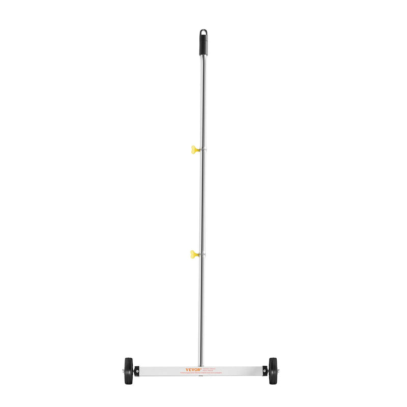 VEVOR magnētiskais savācējs ar riteņiem 43 cm, kravnesība 4,5 kg, viegls magnētiskais savākšanas rīks ar regulējamu rokturi naglu un skrūvju savākšanai garāžās un jumtu darbos