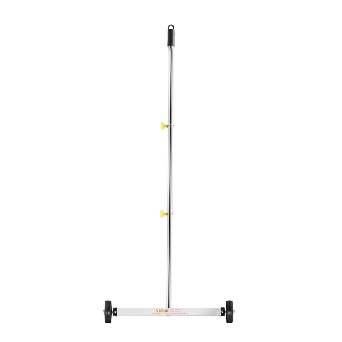 VEVOR Magnetic Sweeper with Wheels 43 cm, 4.5 kg Capacity, Lightweight Magnetic Pickup Tool with Adjustable Handle for Collecting Nails and Screws in Garages and Roof Work