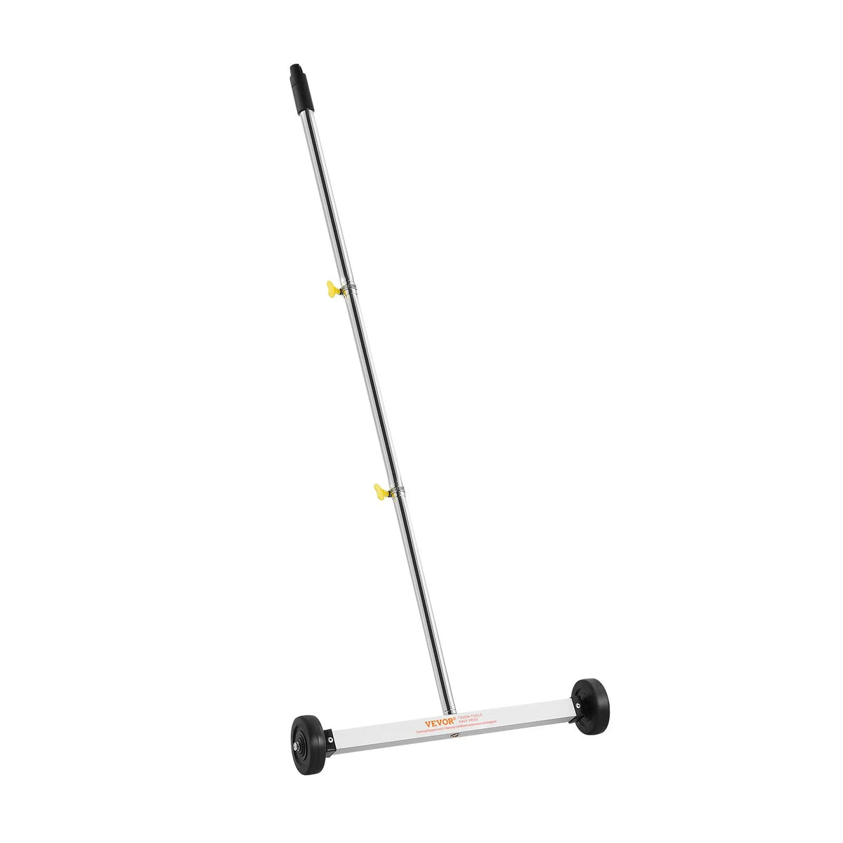VEVOR Magnetic Sweeper with Wheels 43 cm, 4.5 kg Capacity, Lightweight Magnetic Pickup Tool with Adjustable Handle for Collecting Nails and Screws in Garages and Roof Work