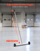 VEVOR magnētiskais savācējs ar riteņiem 43 cm, kravnesība 4,5 kg, viegls magnētiskais savākšanas rīks ar regulējamu rokturi naglu un skrūvju savākšanai garāžās un jumtu darbos