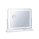 VEVOR LED grima spogulis ar apgaismojumu, 3 gaismas režīmiem, 5× palielinājumu, USB pieslēgvietu, skārienvadību un 360° rotāciju (55 × 45 cm, balts)