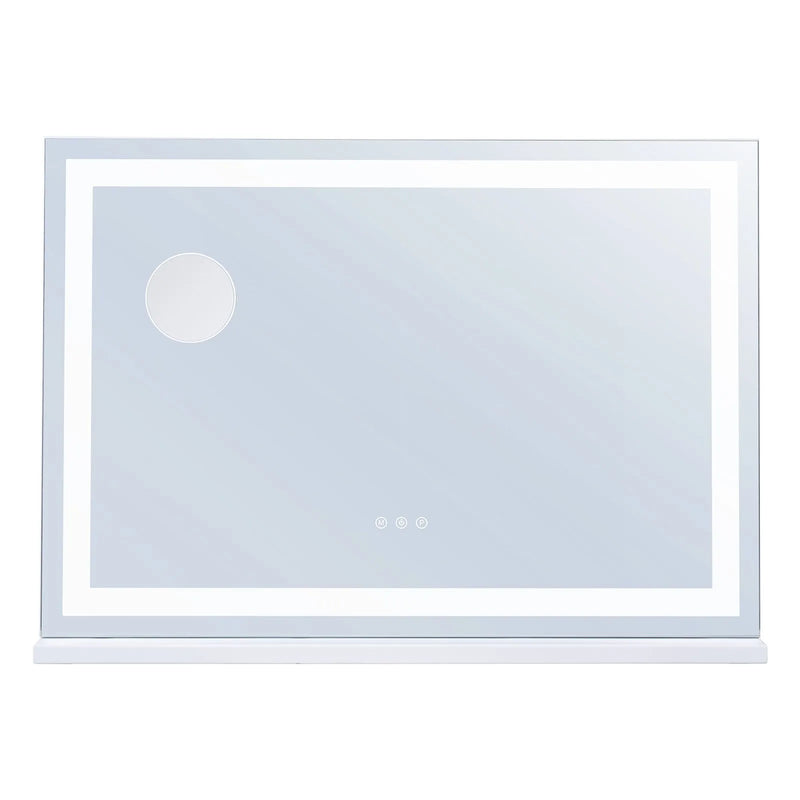 VEVOR grima spogulis ar apgaismojumu, 3 krāsu režīmiem un USB, galda vai sienas stiprinājums, 80 × 55,1 cm