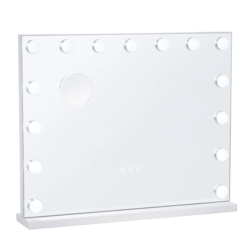 VEVOR Holivudas tualetes spogulis ar apgaismojumu un USB, galda vai sienas stiprinājums, 58 × 46 cm