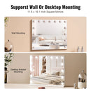 VEVOR Holivudas tualetes spogulis ar apgaismojumu un USB, galda vai sienas stiprinājums, 58 × 46 cm