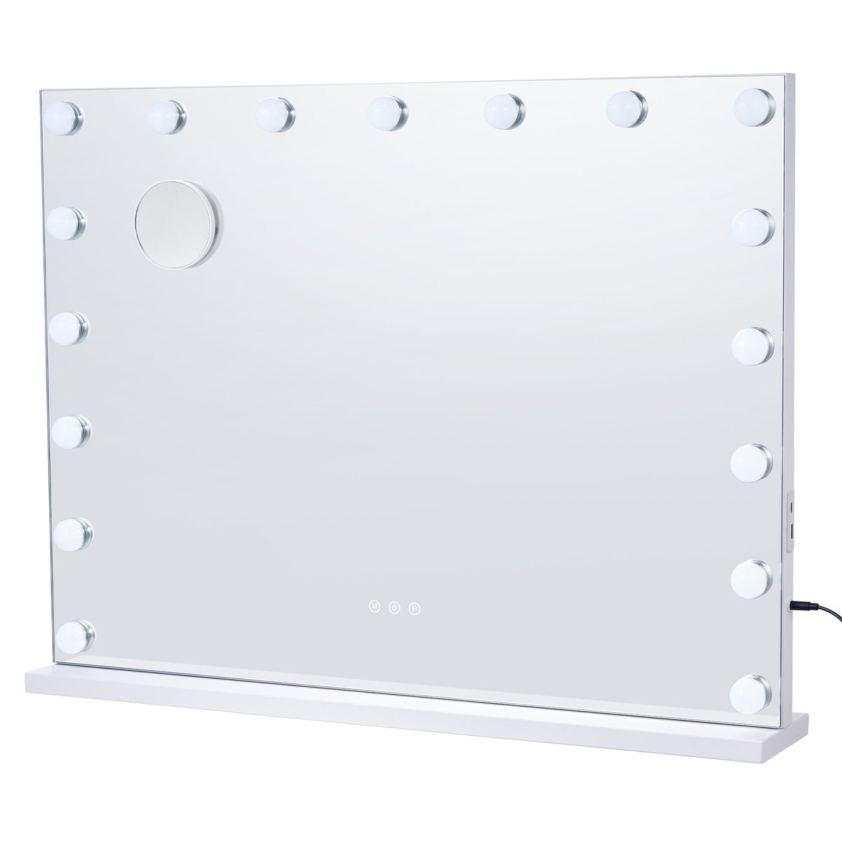 VEVOR Hollywood Toilet Mirror with Lights with USB Type-C Desktop Wall Mount, 80x60cm