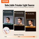 VEVOR Holivudas tualetes spogulis ar gaismām ar C тип USB galddatora sienas stiprinājumu, 80x60см