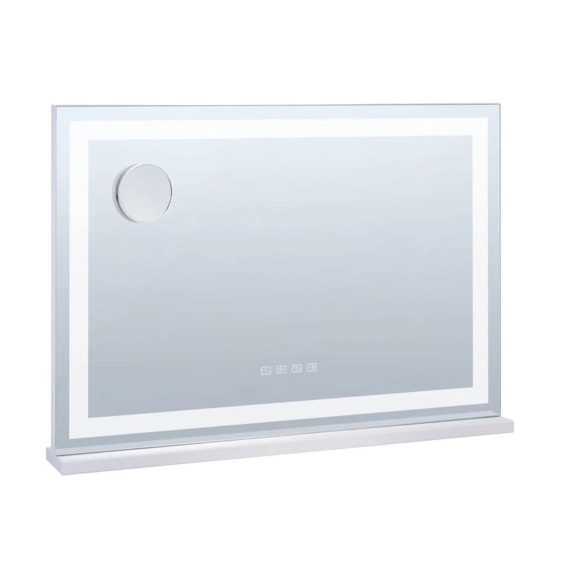 VEVOR grima spogulis ar apgaismojumu, 3 krāsu režīmiem, Bluetooth un USB, galda vai sienas stiprinājums, 55,1 cm