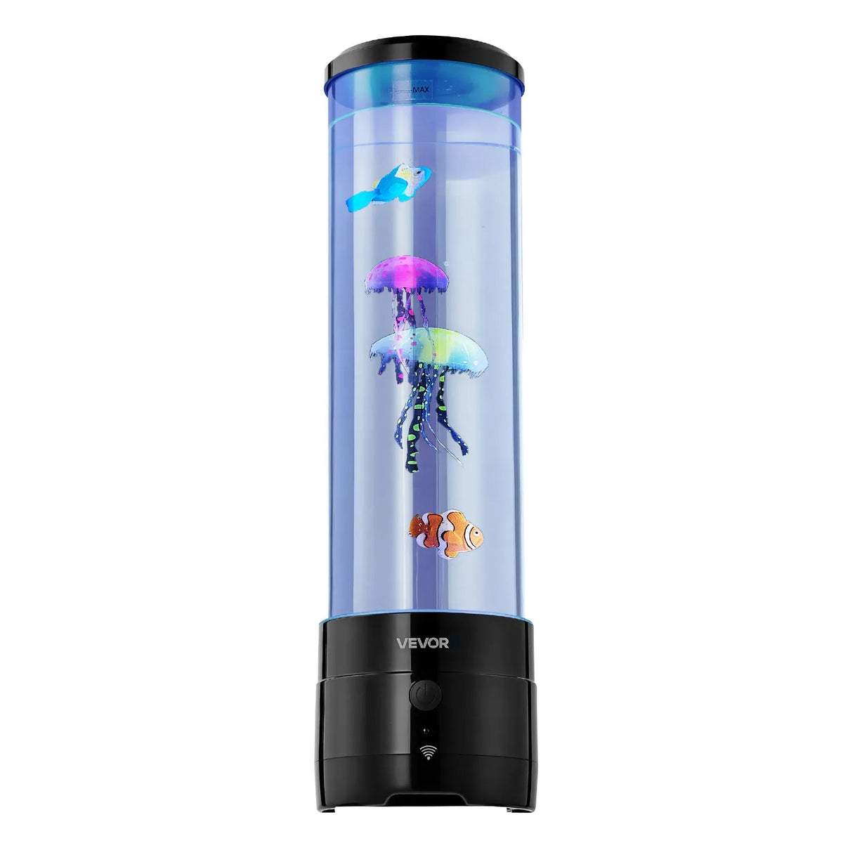 Сенсорный бугель caurules lampa ar 16 tālvadības krāsu režīmiem, ūdens un zivju efekts, 382 mm