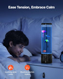 Sensorā burbuļu caurules lampa ar 16 tālvadības krāsu režīmiem, ūdens un zivju efekts, 382 mm