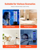 Sensorā burbuļu caurules lampa ar 16 tālvadības krāsu režīmiem, ūdens un zivju efekts, 382 mm