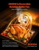 VEVOR konvekcijas cepeškrāsns uz galda virsmas – komerciāla grauzdētava / maiznīcas krāsns, nerūsējošais tērauds, 58 L