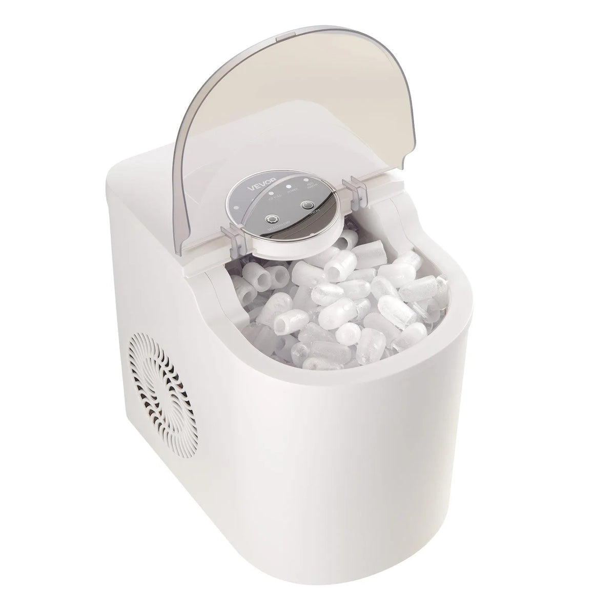 VEVOR Countertop Ice Maker 11.8 kg/24 h, 7 Bullet Ice Cubes in 6 Minutes, 2 Sizes, Self-Cleaning