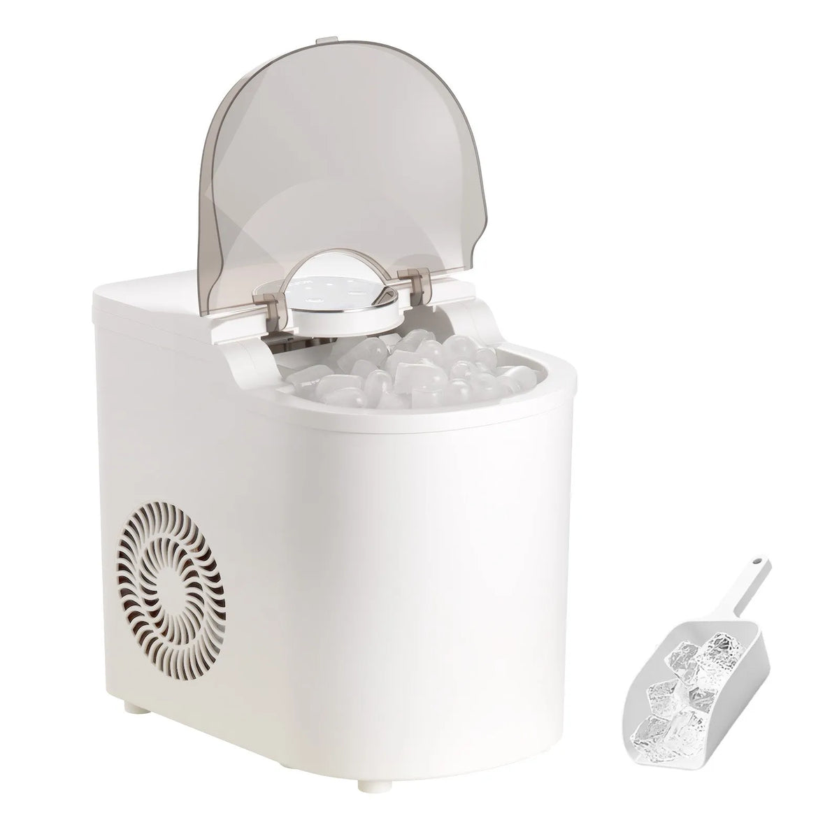 VEVOR Countertop Ice Maker 11.8 kg/24 h, 7 Bullet Ice Cubes in 6 Minutes, 2 Sizes, Self-Cleaning