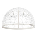 Dārza kupolveida telts, 3,6 × 2,2 m caurspīdīga āra burbuļtelts 4–7 personām, laikapstākļu izturīga ģeodēziskā siltumnīcas tipa telts ar logu, PVC iglu terasēm, kempingiem, ballītēm un kāzām