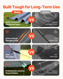 VEVOR uznirstošā lapene ar sieta telti, 3,6 × 3,6 m liela sešstūraina kempinga nojume ar noņemamu jumtu un pārnēsāšanas somu, ātri uzstādāma un pret kukaiņiem droša, sieta tipa saules patvērums 8–10 personām dārzam un terasei, pelēka