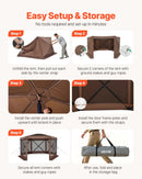 VEVOR uznirstošā lapene ar sieta telti, 3,6 × 3,6 m liela sešstūraina kempinga nojume ar noņemamu jumtu un pārnēsāšanas somu, ātri uzstādāma un pret kukaiņiem droša, sieta tipa saules patvērums 8–10 personām dārzam un terasei, brūna