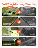 VEVOR uznirstošā lapene ar sieta telti, 3,6 × 3,6 m liela sešstūraina kempinga nojume ar noņemamu jumtu un pārnēsāšanas somu, ātri uzstādāma un pret kukaiņiem droša, sieta tipa saules patvērums 8–10 personām dārzam un terasei, zaļa