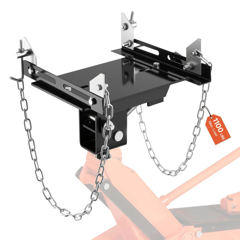 VEVOR transmisijas pacēlāja adapteris, celtspēja 500 kg, smagas slodzes tērauda adapteris automobiļu transmisiju pacelšanai, paredzēts grīdas domkratiem ar 30,48 mm noņemamu balsta asi, lietošanai garāžās un autoservisos
