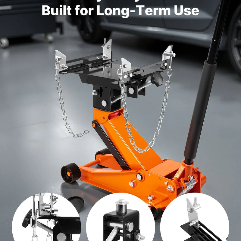 VEVOR transmisijas pacēlāja adapteris, celtspēja 500 kg, smagas slodzes tērauda adapteris automobiļu transmisiju pacelšanai, paredzēts grīdas domkratiem ar 30,48 mm noņemamu balsta asi, lietošanai garāžās un autoservisos
