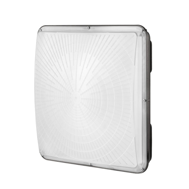 LED griestu gaismeklis, 150 W, 16 500 lm, 5000 K dienasgaisma, komerciālai un industriālai lietošanai, 315 × 315 mm uz virsmas stiprināms griestu apgaismojums degvielas uzpildes stacijām, noliktavām, garāžām, veikaliem un viesnīcām, IP65