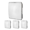 4 gab. LED griestu gaismekļi, 150 W, 16 500 lm, 5000 K dienasgaisma, komerciālai un industriālai lietošanai, 315 × 315 mm uz virsmas stiprināmi griestu gaismekļi degvielas uzpildes stacijām, noliktavām, garāžām, veikaliem un ielām, IP65