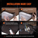 4 gab. LED griestu gaismekļi, 80 W, 8800 lm, 5000 K dienasgaisma, komerciālai un industriālai lietošanai, 256 × 256 mm uz virsmas stiprināmi griestu gaismekļi degvielas uzpildes stacijām, noliktavām, garāžām, veikaliem un ielām, IP65