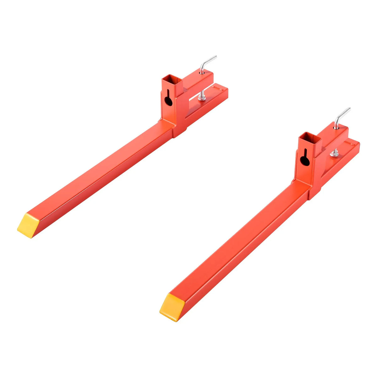 VEVOR Pallet Forks with Attachment, 907 kg Lifting Capacity, 109 cm Total Length, Heavy-Duty Quick-Attach Tractor Forks for Front Loader, Bucket and Mini Loader, Orange