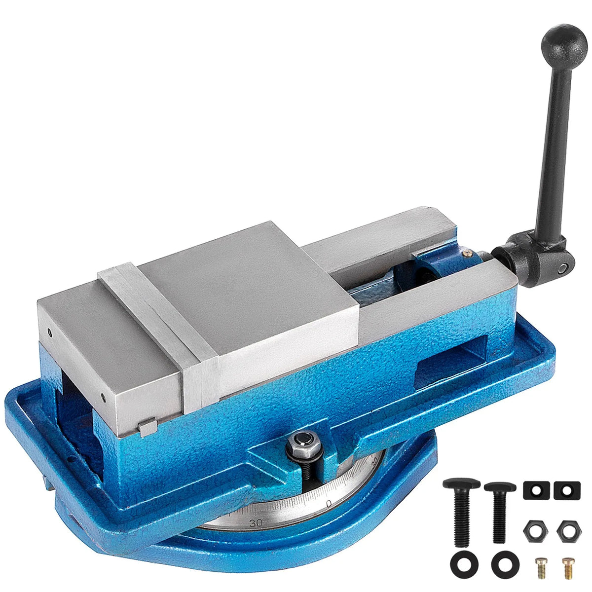 VEVOR 100 mm precīzijas frēzmašīnas skrūvspīles ar Accu Lock un 360° grozāmu pamatni, augstas precizitātes galda skrūvspīles frēzēšanas un urbšanas iekārtām, 100 mm žokļu platums precīzai detaļu apstrādei - ZEMLETES.LV