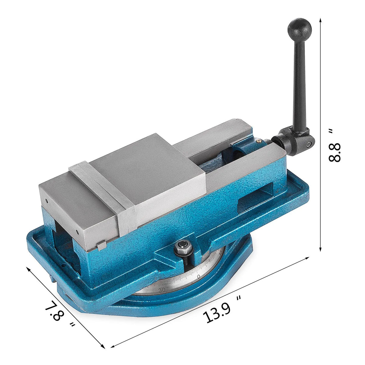 VEVOR 100 mm precīzijas frēzmašīnas skrūvspīles ar Accu Lock un 360° grozāmu pamatni, augstas precizitātes galda skrūvspīles frēzēšanas un urbšanas iekārtām, 100 mm žokļu platums precīzai detaļu apstrādei - ZEMLETES.LV