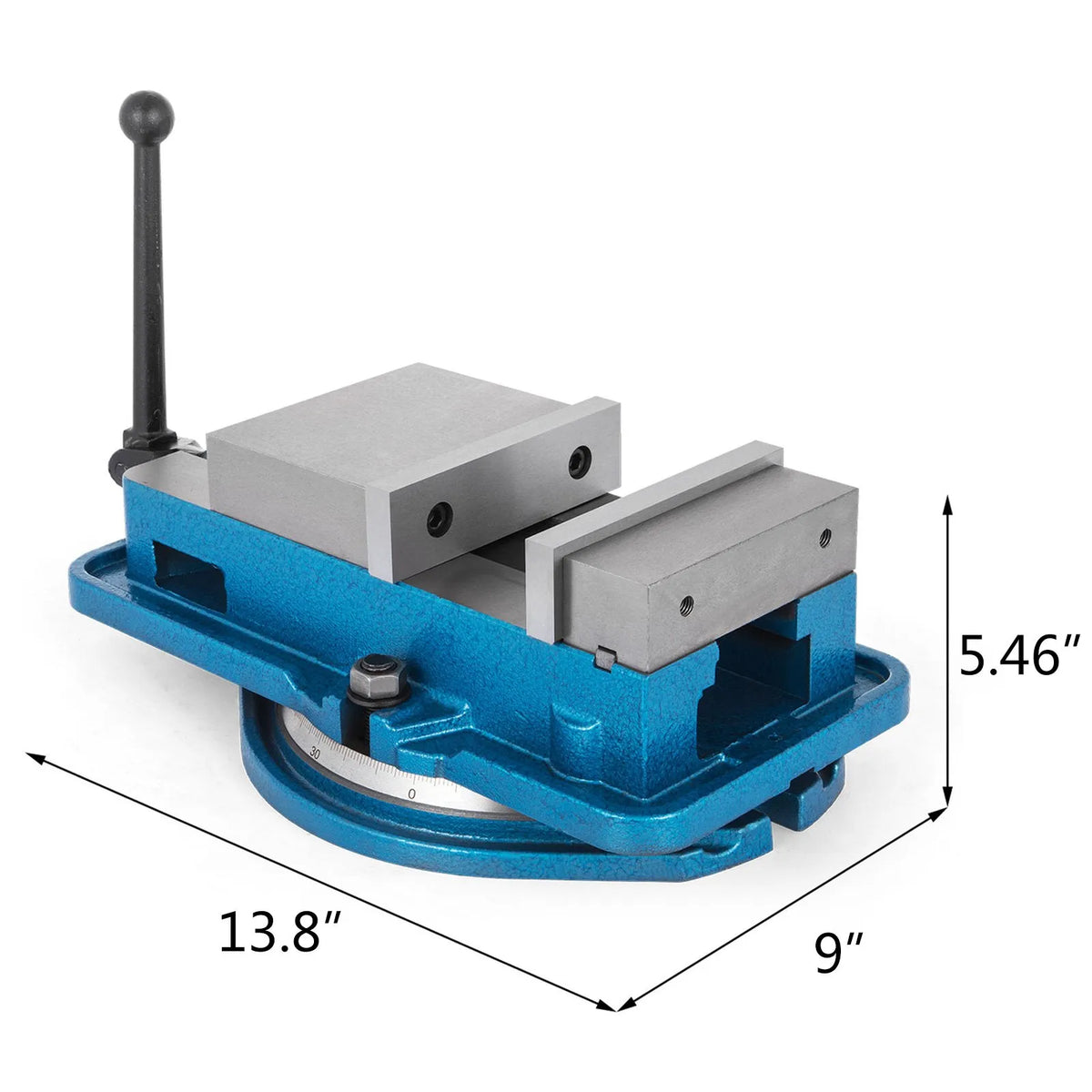 VEVOR 125 mm precīzijas frēzmašīnas skrūvspīles ar Accu Lock un grozāmu pamatni, 360° skalas galda skrūvspīles, piemērotas frēzēšanas un urbšanas iekārtām precīzai detaļu apstrādei - ZEMLETES.LV