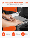 VEVOR galda tipa lentzāģis kokapstrādei, 229 mm, ar 373 W (0,5 ZS) motoru, maks. griešanas augstums 90 mm, 300 × 300 mm lietā alumīnija galds ar 0–45° slīpumu, komplektā leņķmērs un paralēlā atdure