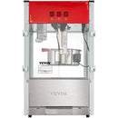 VEVOR galda popkorna aparāts 1440 W, 12 oz katls līdz 80 porcijām vienā ciklā, ar rūdīta stikla korpusu un 3 nerūsējošā tērauda piederumiem, kino stila, sarkans - ZEMLETES.LV