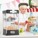 VEVOR galda popkorna aparāts 480 W, 4 oz katls līdz 5,7 l vienā ciklā, ar 3 piederumiem, kino stila, melns - ZEMLETES.LV