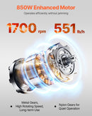 VEVOR gaļas griešanas iekārta 850 W, nerūsējošā tērauda elektriska gaļas griezējmašīna ar 5 mm griešanas biezumu, noņemamiem asmeņiem, ražība līdz 250 kg/h, piemērota mājas virtuvei, restorāniem un lielveikaliem