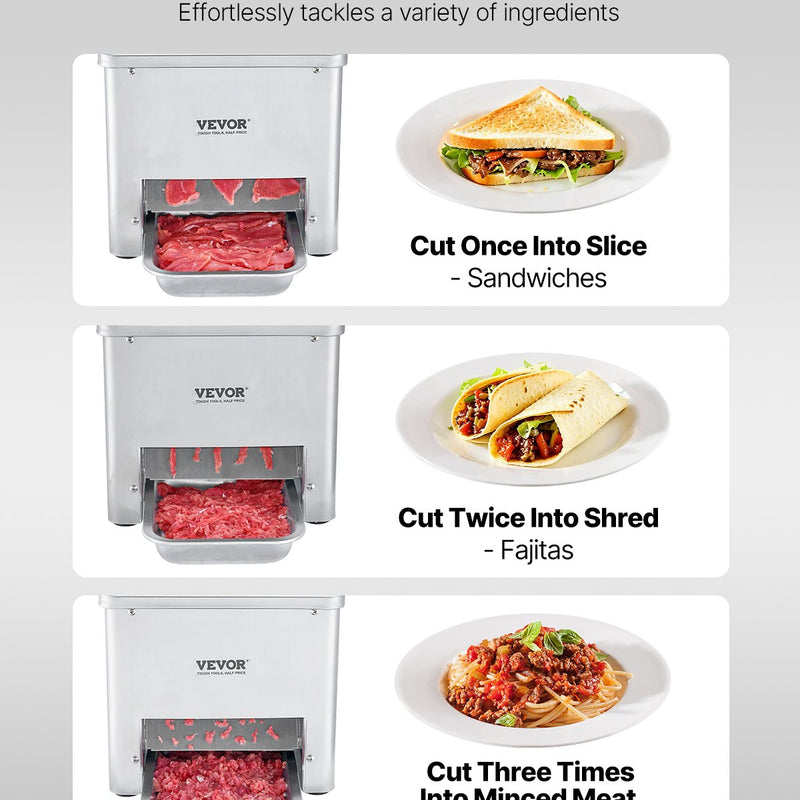 VEVOR elektriskā gaļas griešanas iekārta, 550 W – komerciāla šķēlētāja mašīna