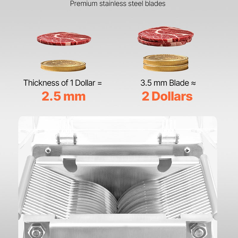 VEVOR elektriskā gaļas griešanas iekārta, 550 W – komerciāla šķēlētāja mašīna